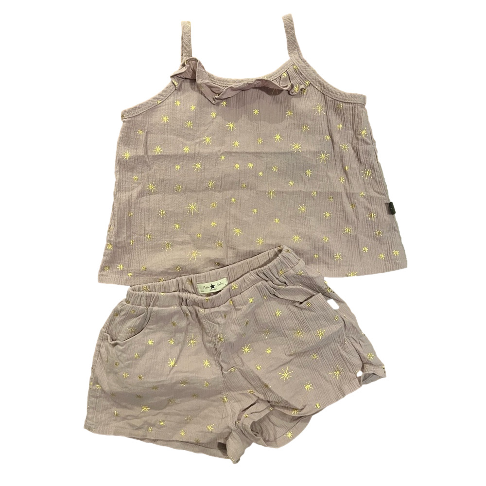 Petite Hailey girls Lilac silver star set in size 5 condition like new